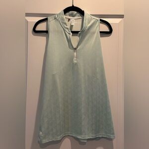adidas Mint Green Zip-Up Golf Top